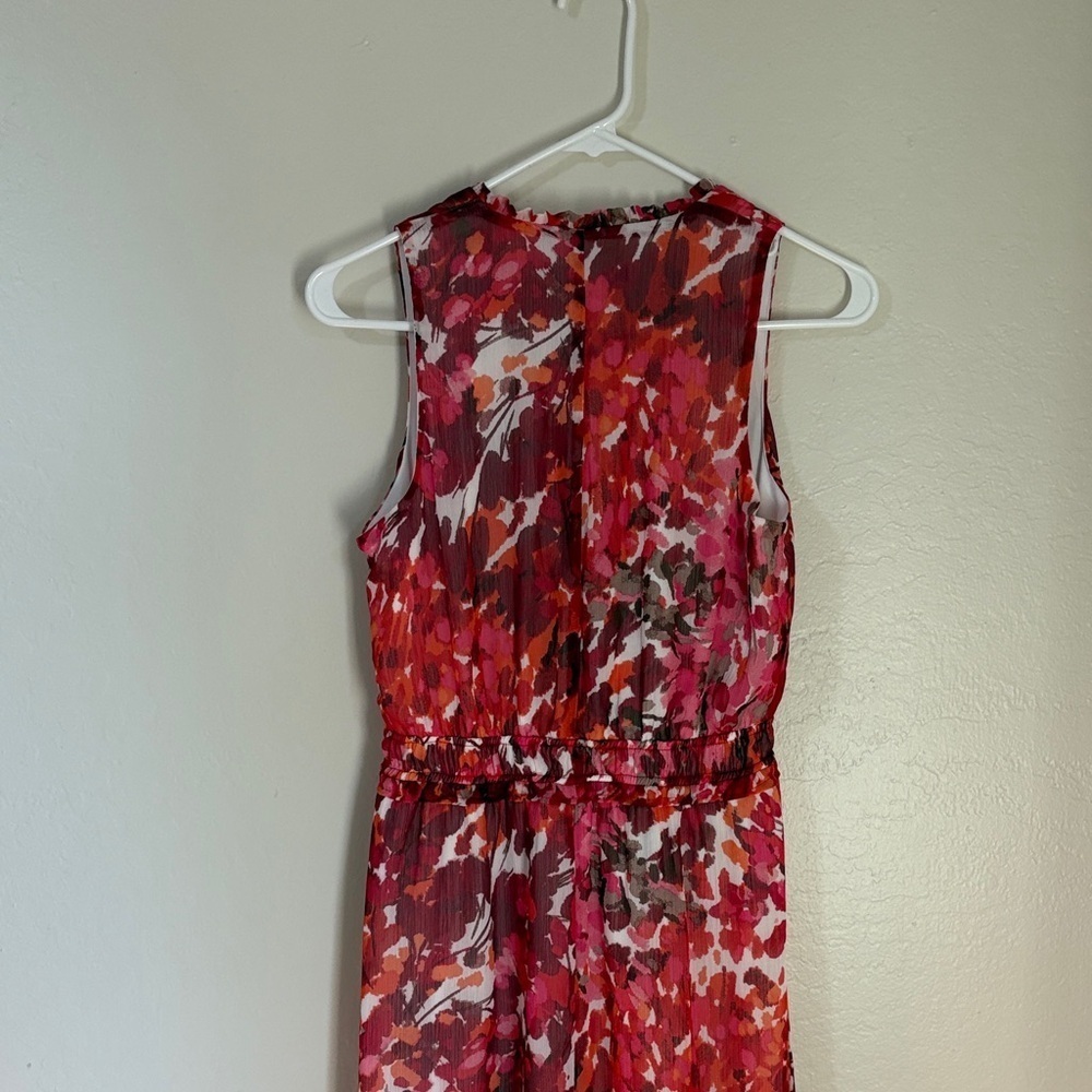 Maggy London Vibrant Red Floral Maxi Dress - Picture 5 of 5